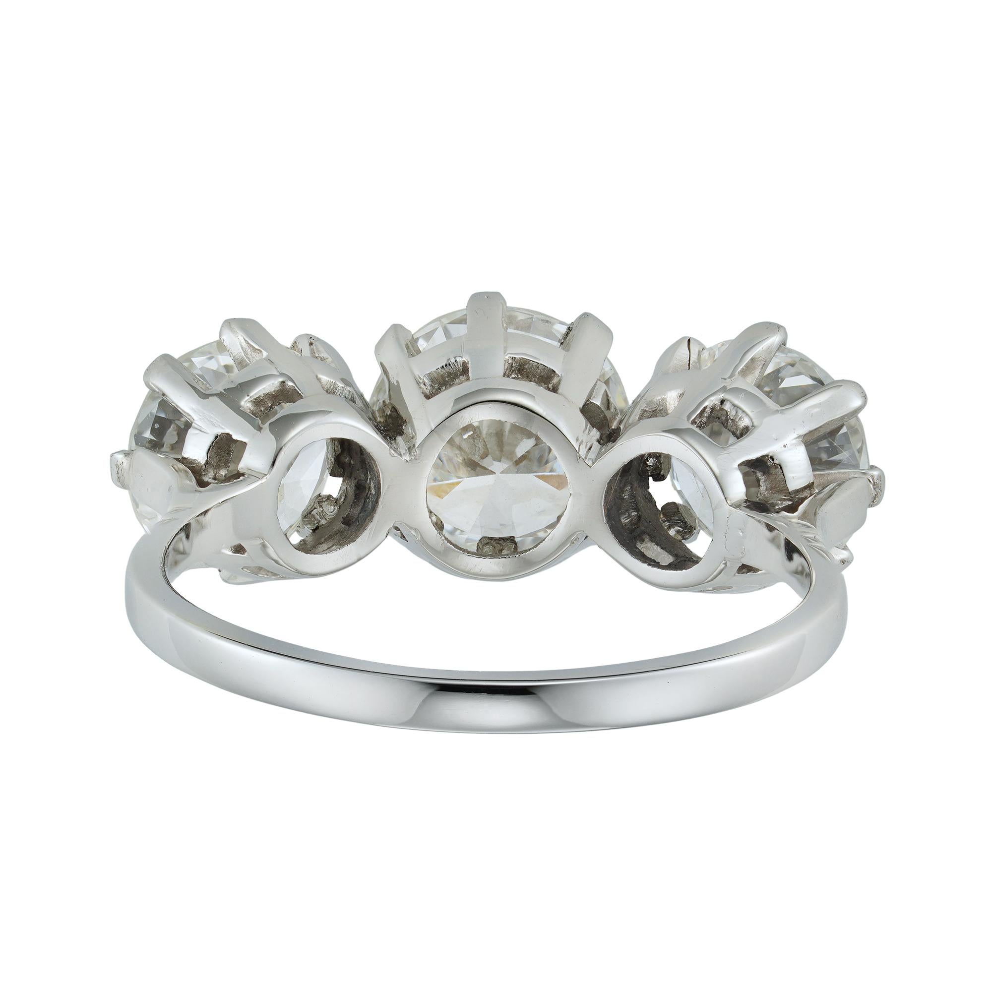 Brilliant Cut Three-Stone Diamond Ring