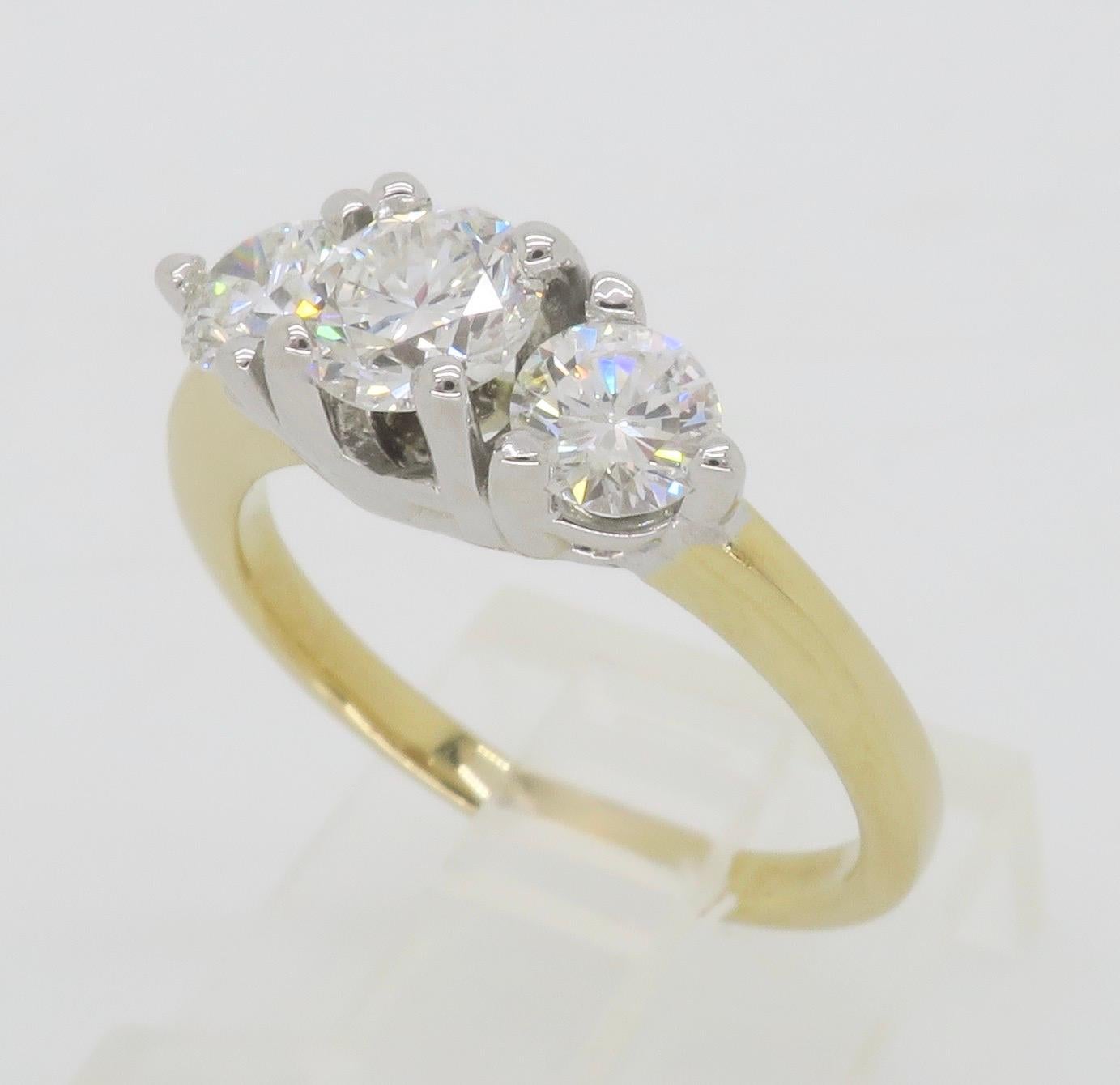 Three Stone Diamond Ring For Sale 4