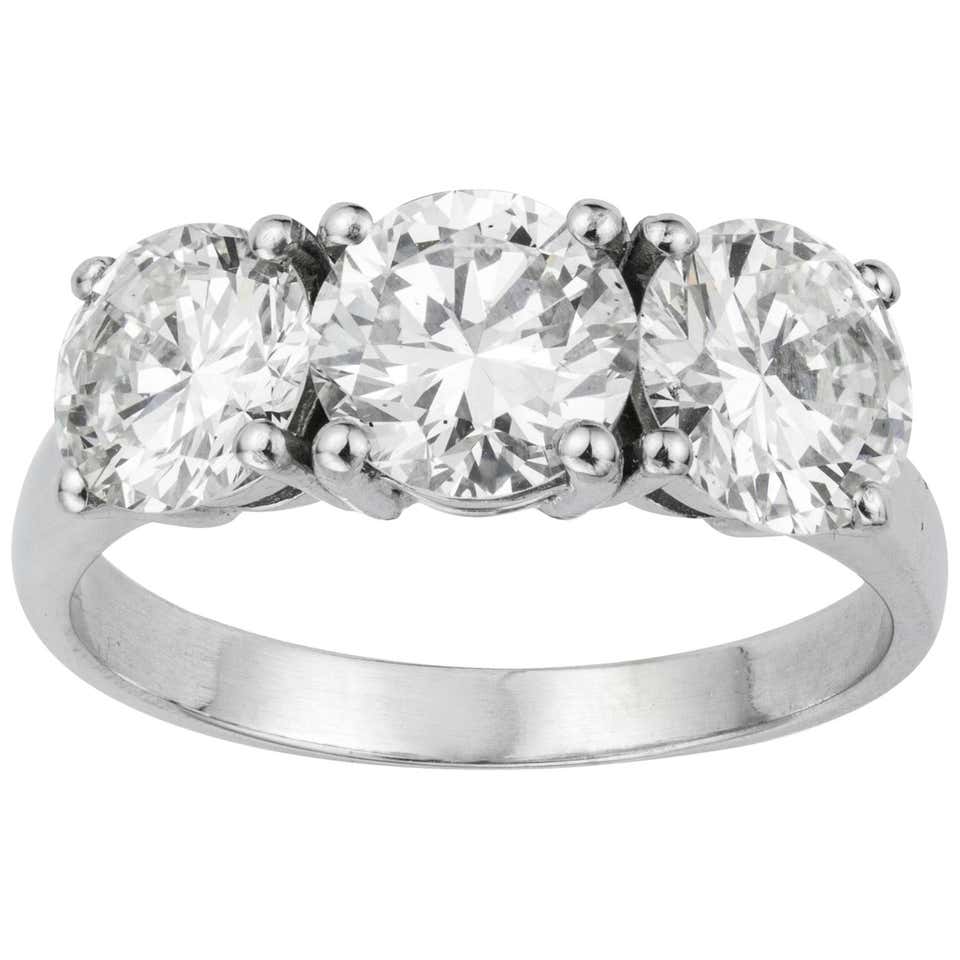 Three-Stone Diamond Victorian Style Ring For Sale at 1stDibs ...