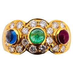 Drei Stein Diamant Ring 