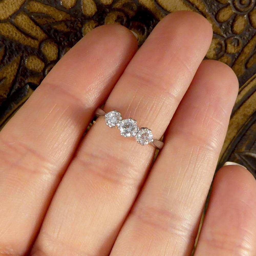 Three-Stone Diamond Ring in Platinum 4