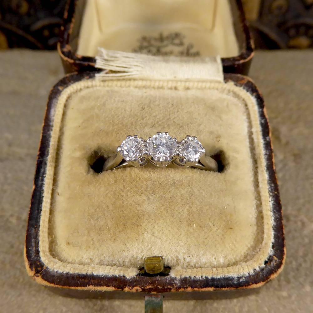 Three-Stone Diamond Ring in Platinum 2