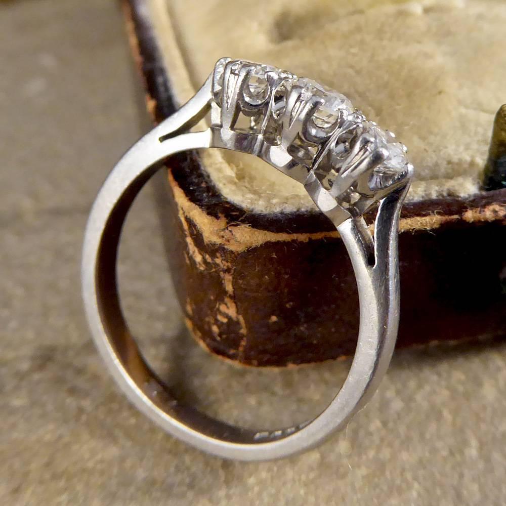 Three-Stone Diamond Ring in Platinum 3