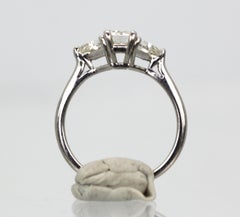 Three Stone Diamond Wedding Ring Platinum