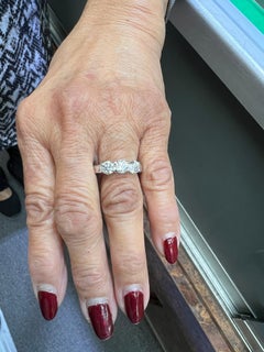 Three Stone Diamond White Gold Engagement Ring