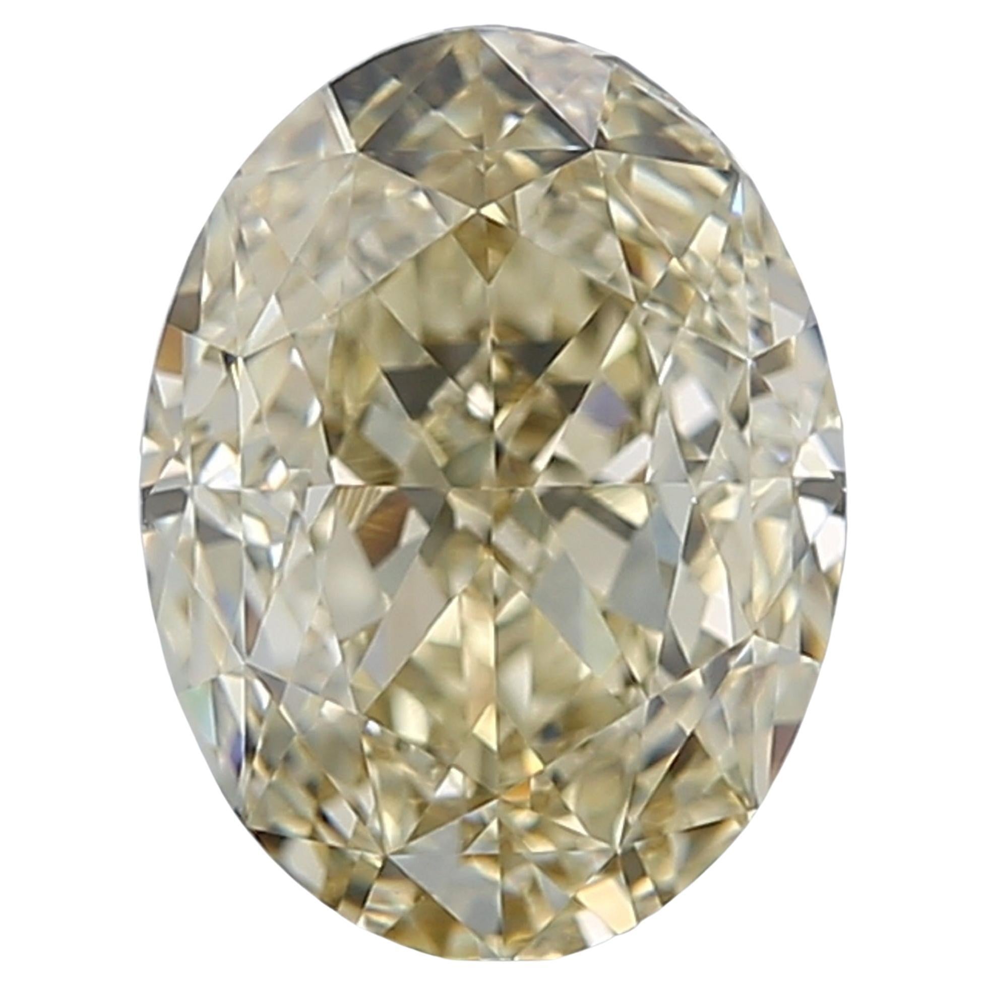 GIA Certified 4 Carat Fancy Brownish Yellow Oval Diamond