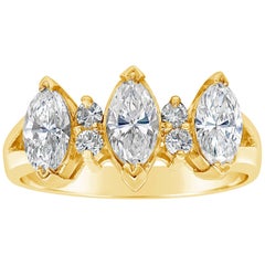 Roman Malakov Diamonds Anello di fidanzamento con diamante taglio marquise da 1,15 carati in oro giallo