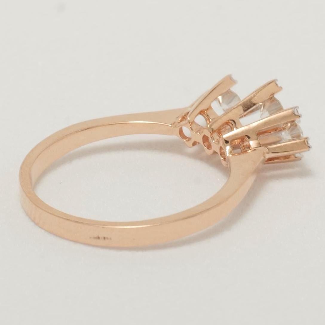 Ehering mit drei natürlichen Diamanten aus massivem 14-karätigem Gold (zertifiziert) im Zustand „Neu“ im Angebot in New Delhi, DL