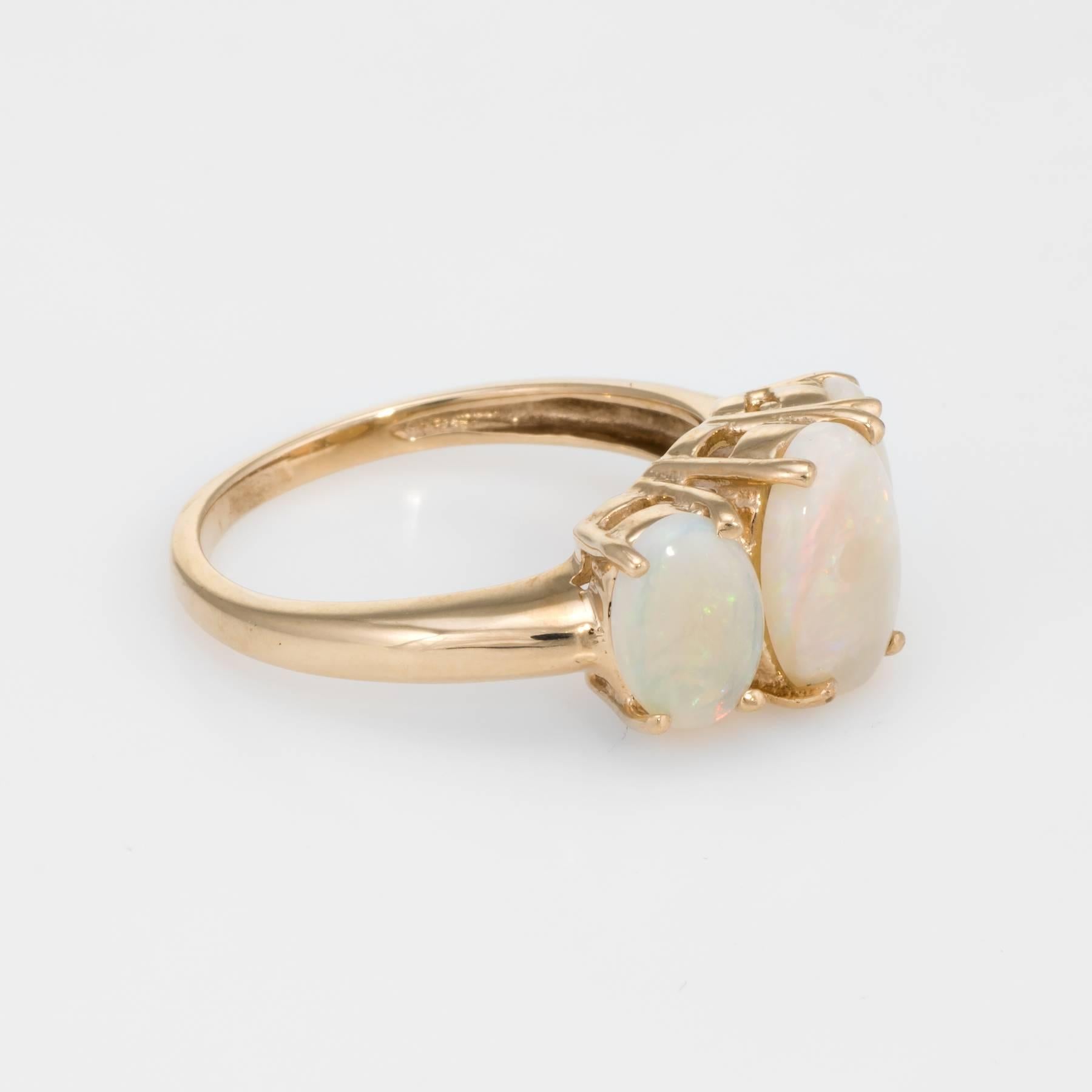 3 stone opal ring
