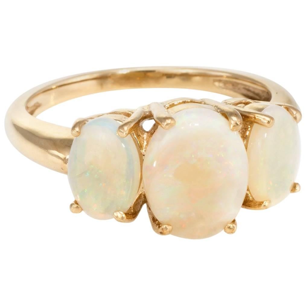 Three-Stone Opal Ring