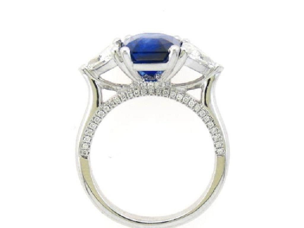 Three Stone Platinum Emerald Cut Sapphire and Diamond Ring
4.49 carats of Sapphires
1.01 carats of Diamonds
Emerald Cut
Platinum
GIA Certified