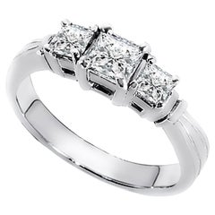Three Stone Princess Cut Diamond Ring 0.55 Ct. Tw.