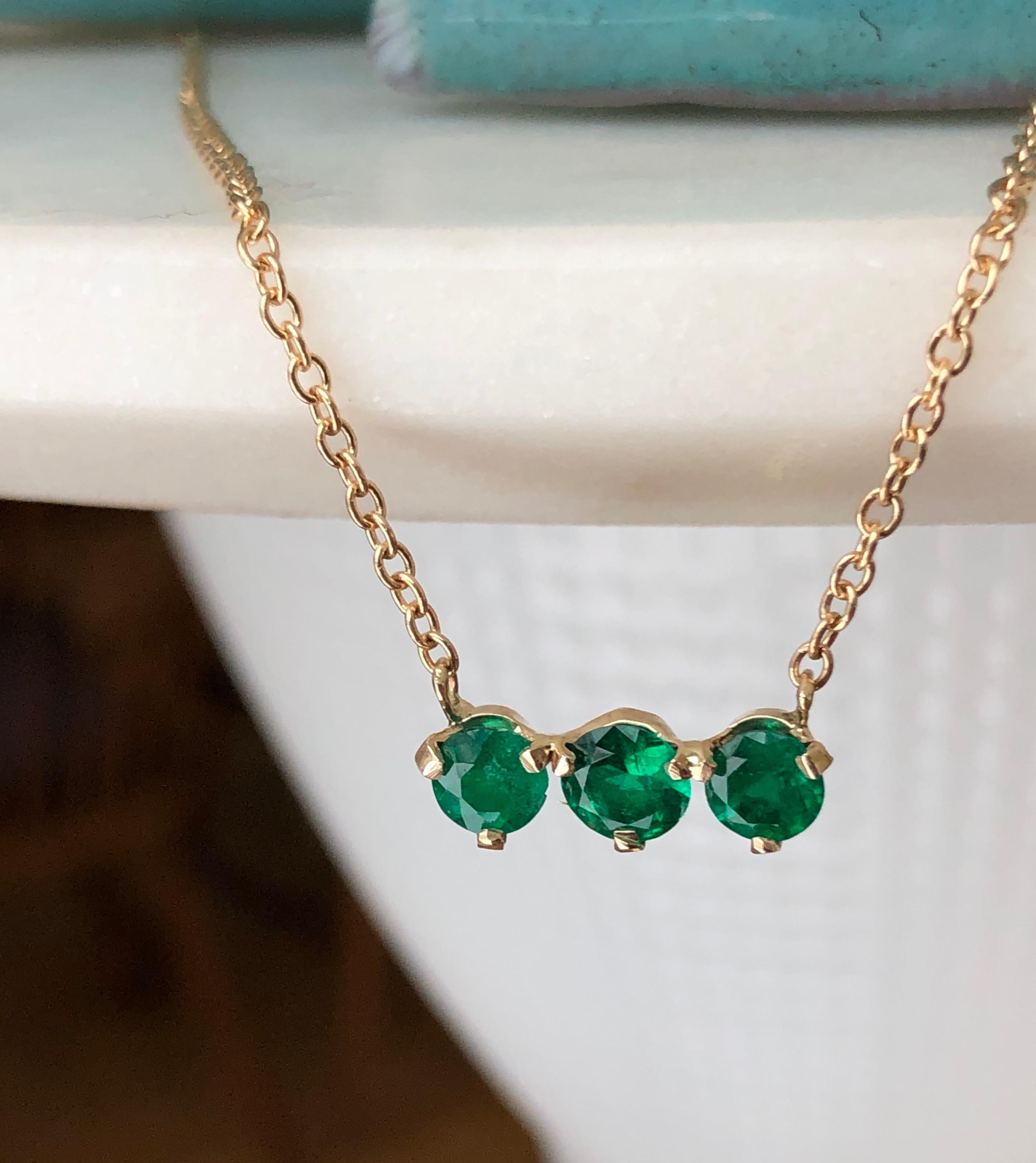 emerald green stone necklace