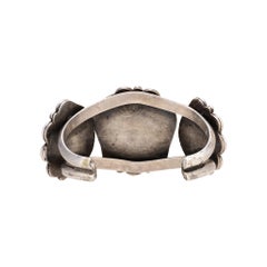 Three- Stone Turquoise and Sterling Silver Cuff Bracelet