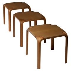 Three Stools Model "X 601" by Alvar Aalto for Artek, Finland, 1950s