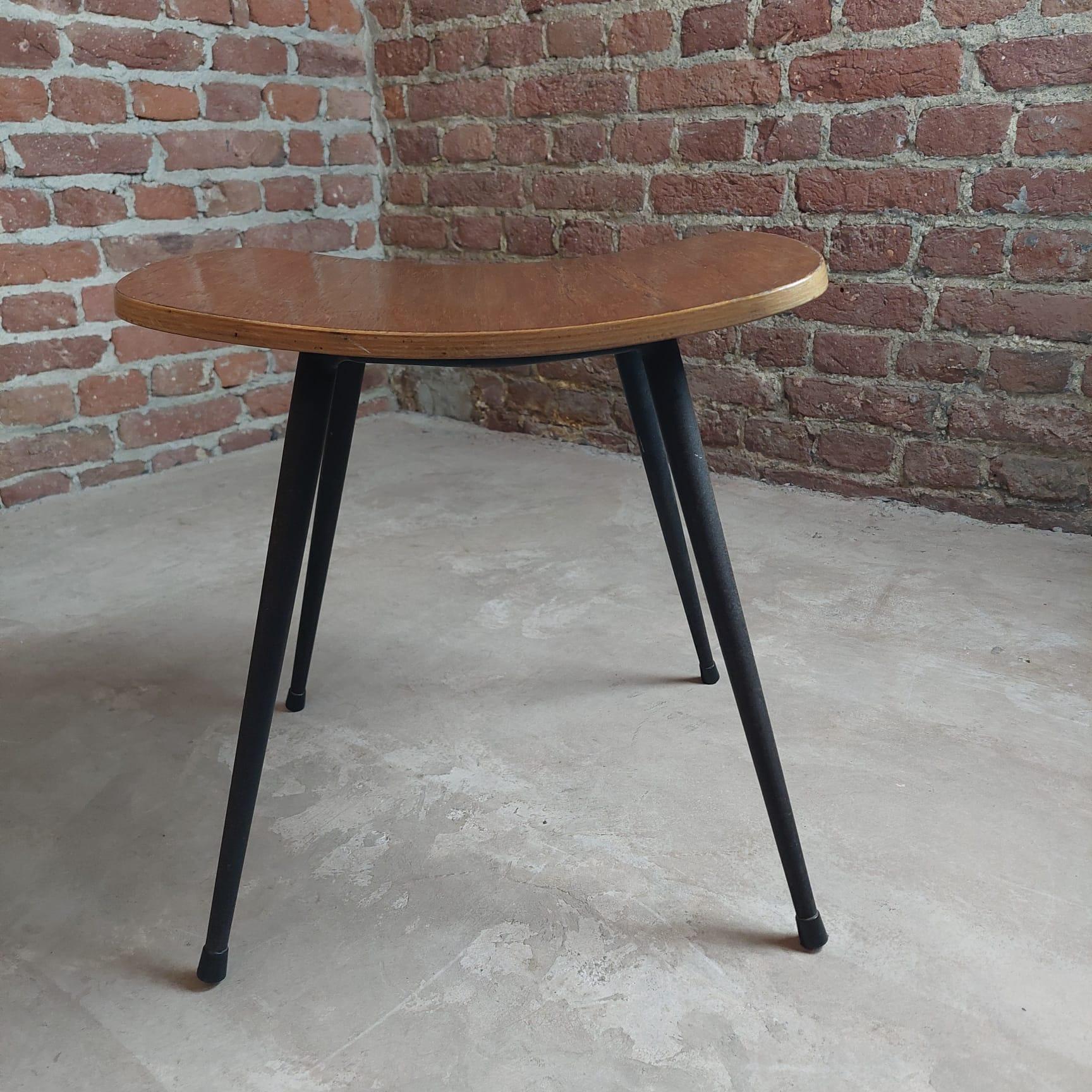 Danese Tre sgabelli, teak e acciaio, Denamark 1950s in vendita