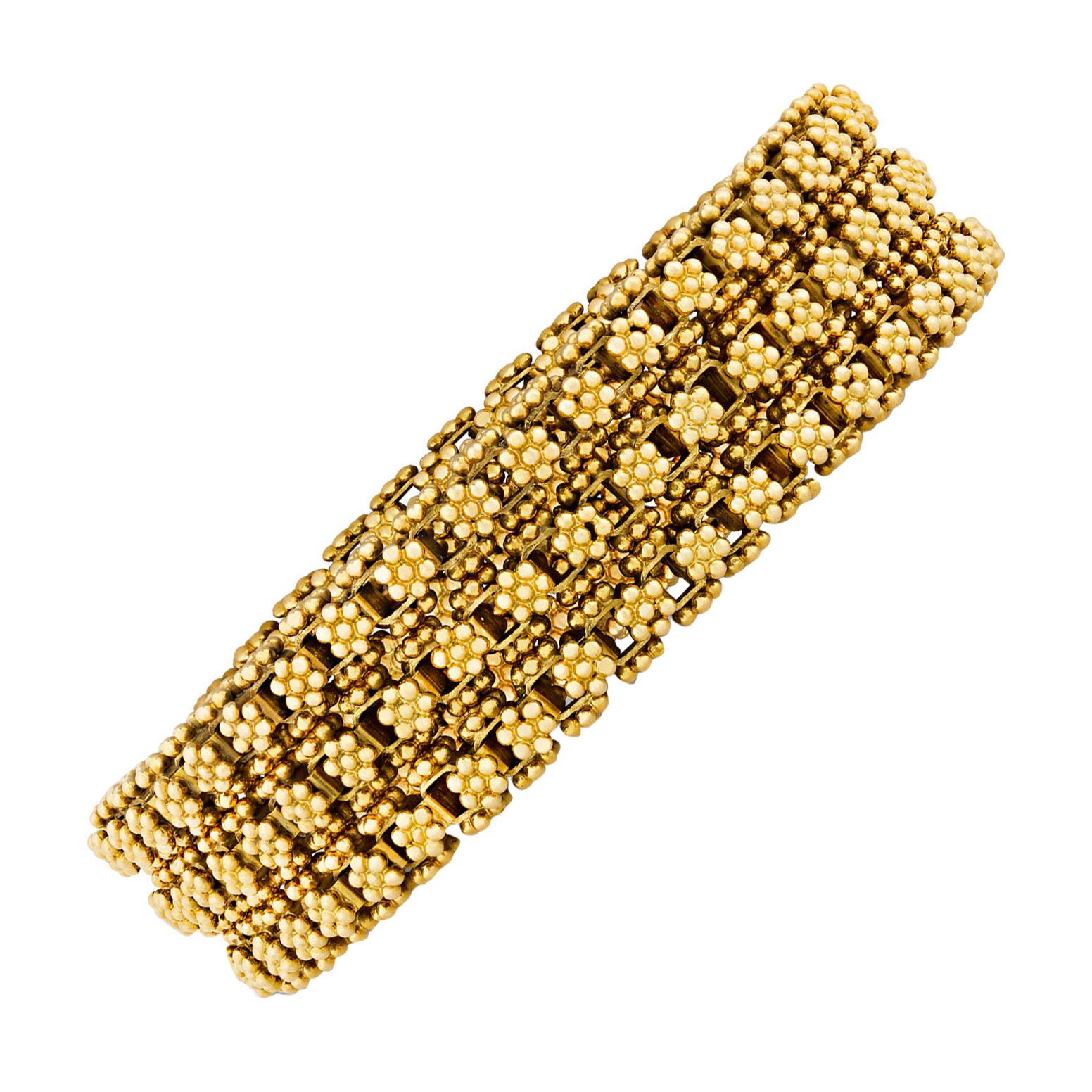 Three-Strand 18 Karat Yellow Gold Bracelet