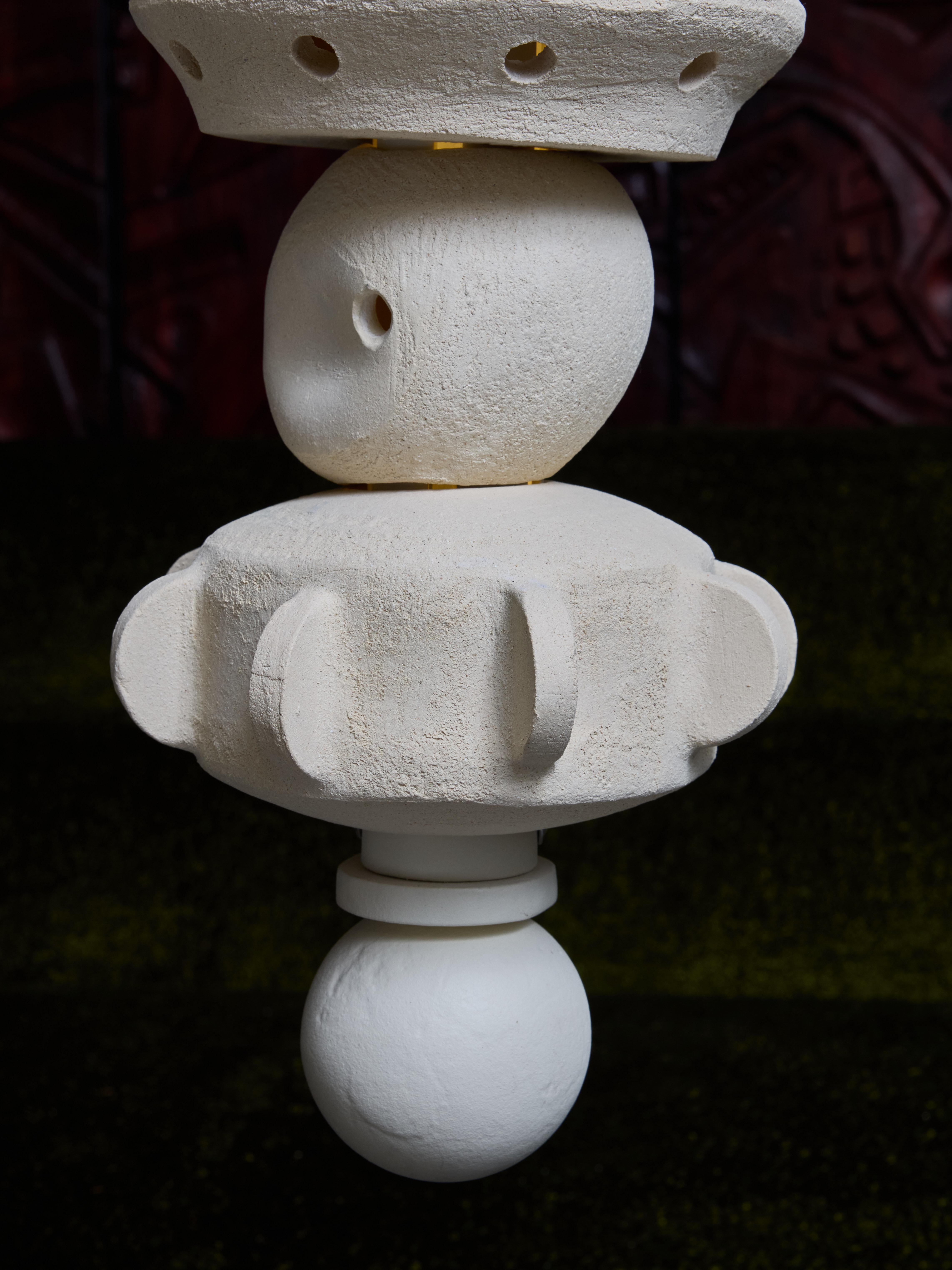 Metal Three Suspended Totems Fixture by Olivia Cognet For Sale