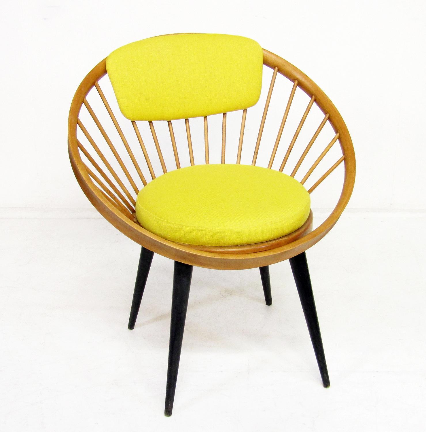 Mid-Century Modern Trois chaises de cocktail suédoises des années 1950 « Circle » de Yngve Ekstrom pour Swedese en vente