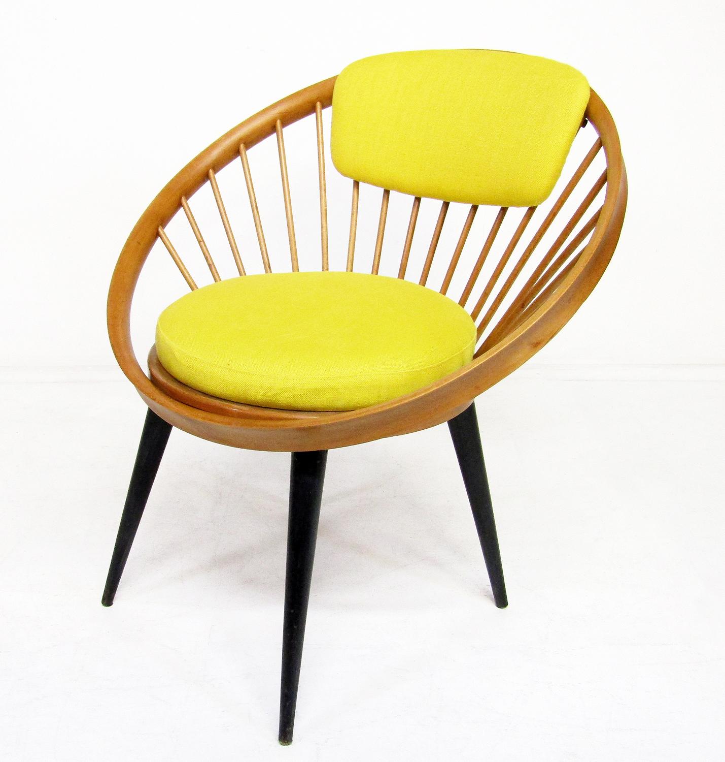 Trois chaises de cocktail suédoises des années 1950 « Circle » de Yngve Ekstrom pour Swedese en vente 1