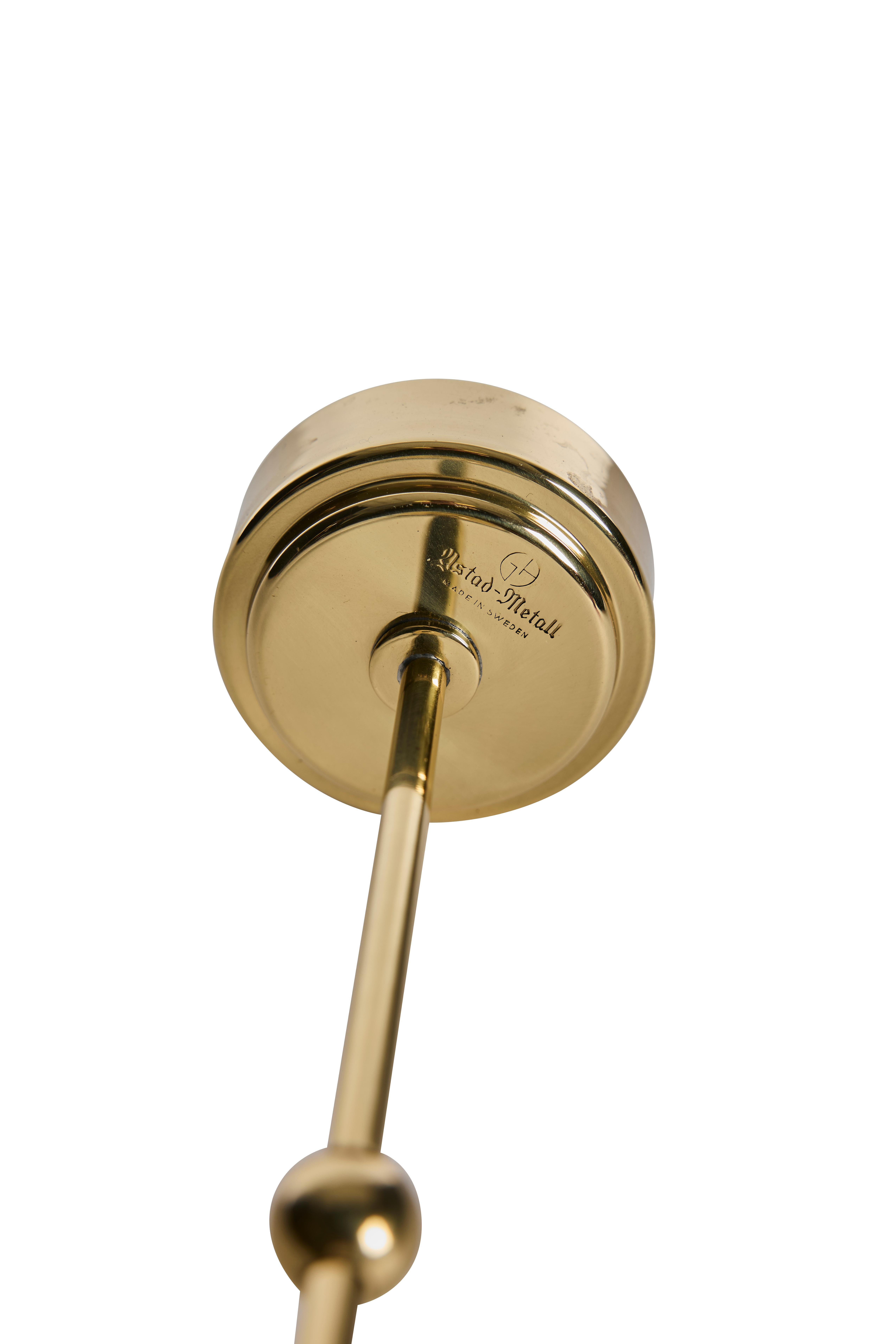 Mid-Century moderno Tre portacandele svedesi moderni in viola di Gunnar Ander per Ystad-Metall, anni '50