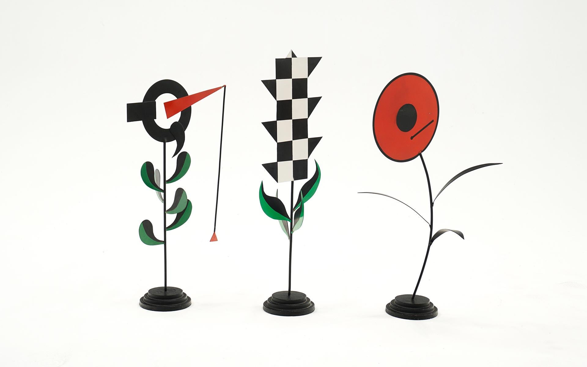 Three Table Top Sculptures by Gherardo Frassa.  Titled 