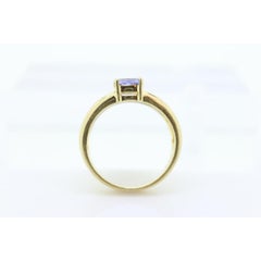 Three Tanzanite cluster ring. 14k Triple Tanzanite oval wide ring. Tanzanite