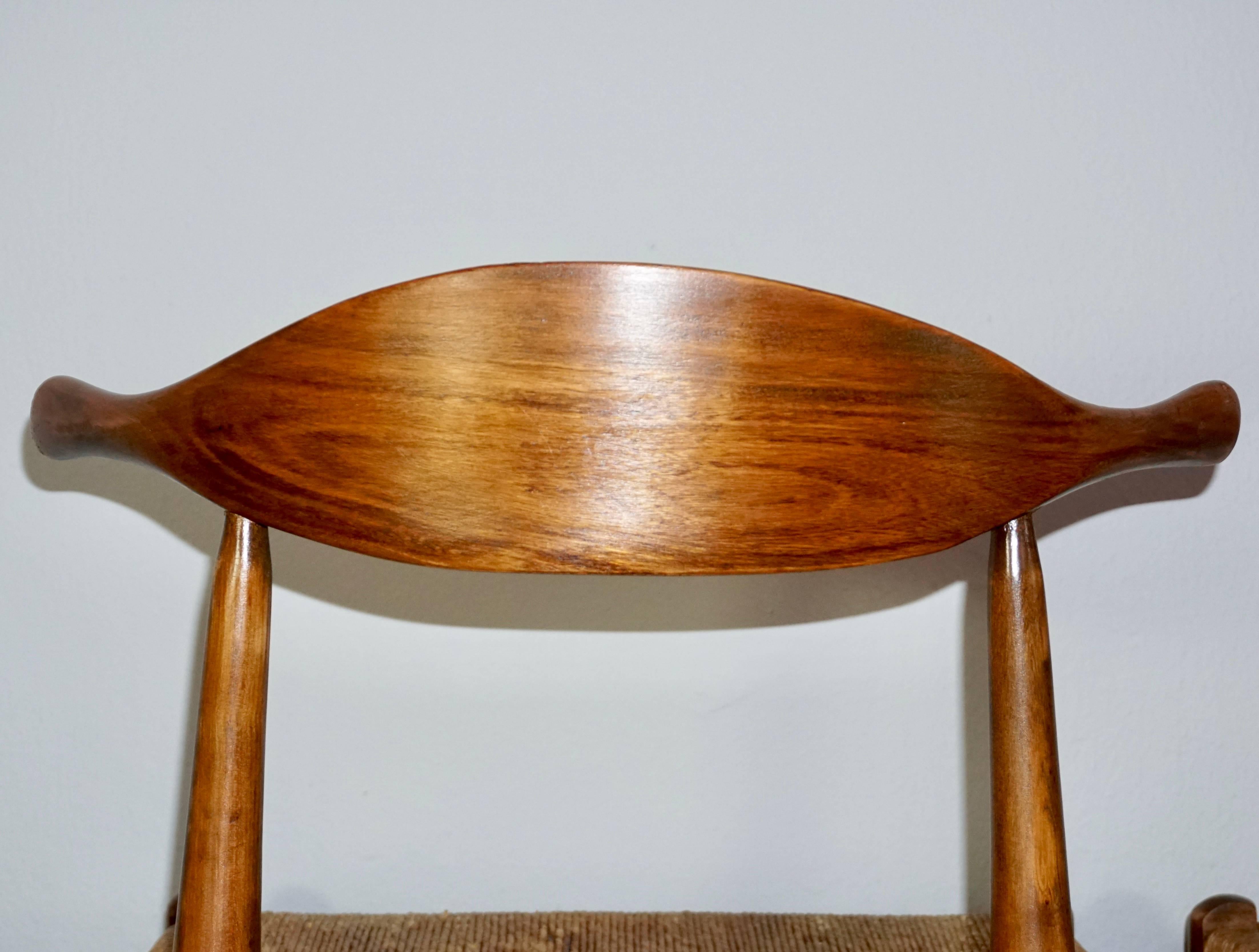 Mid-20th Century Three Teak Arthur Umanoff Mid-Century Modern Cow Horn Stools