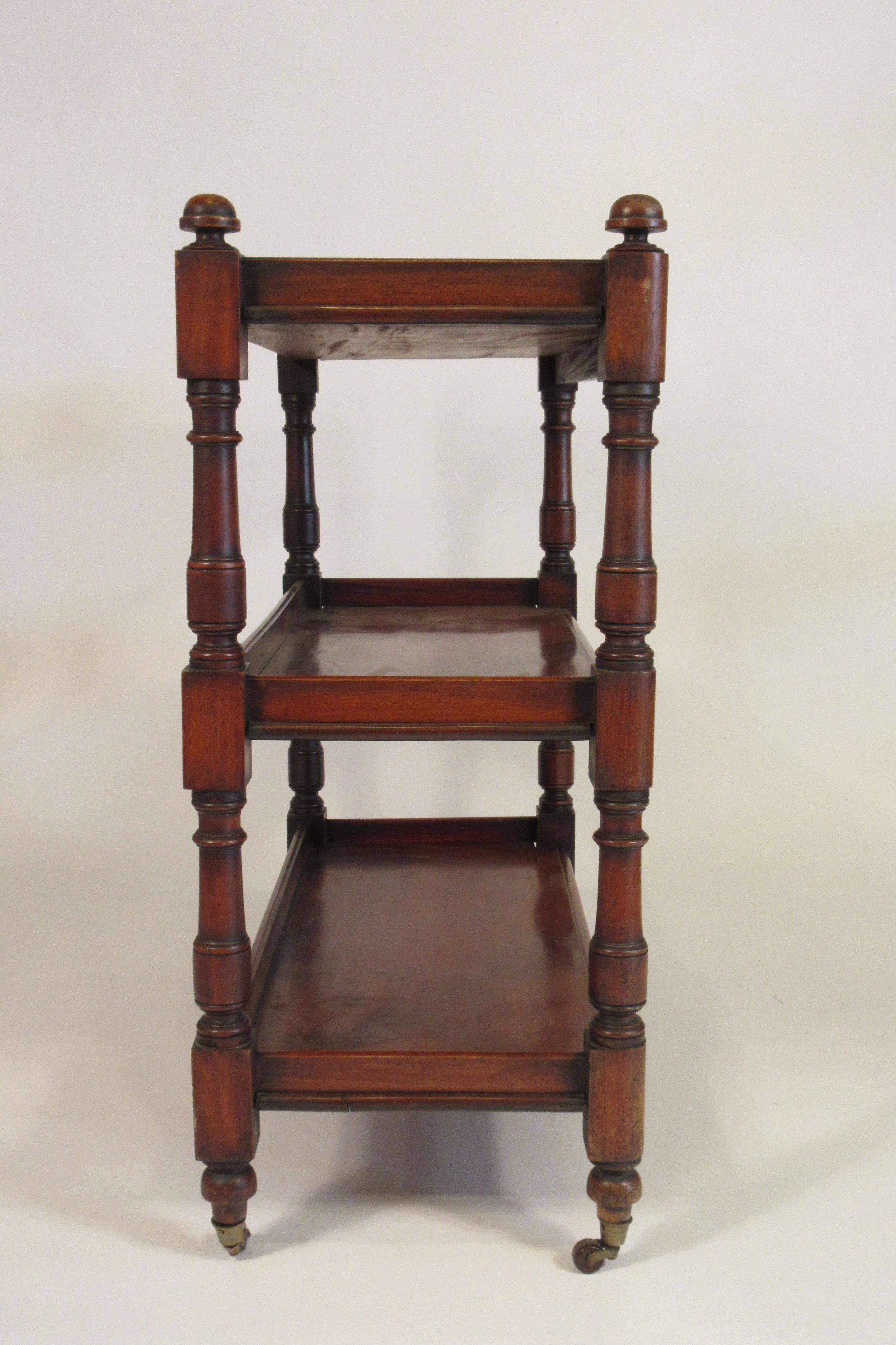 Three-Tier 19th Century English Serving Cart In Good Condition In Tarrytown, NY