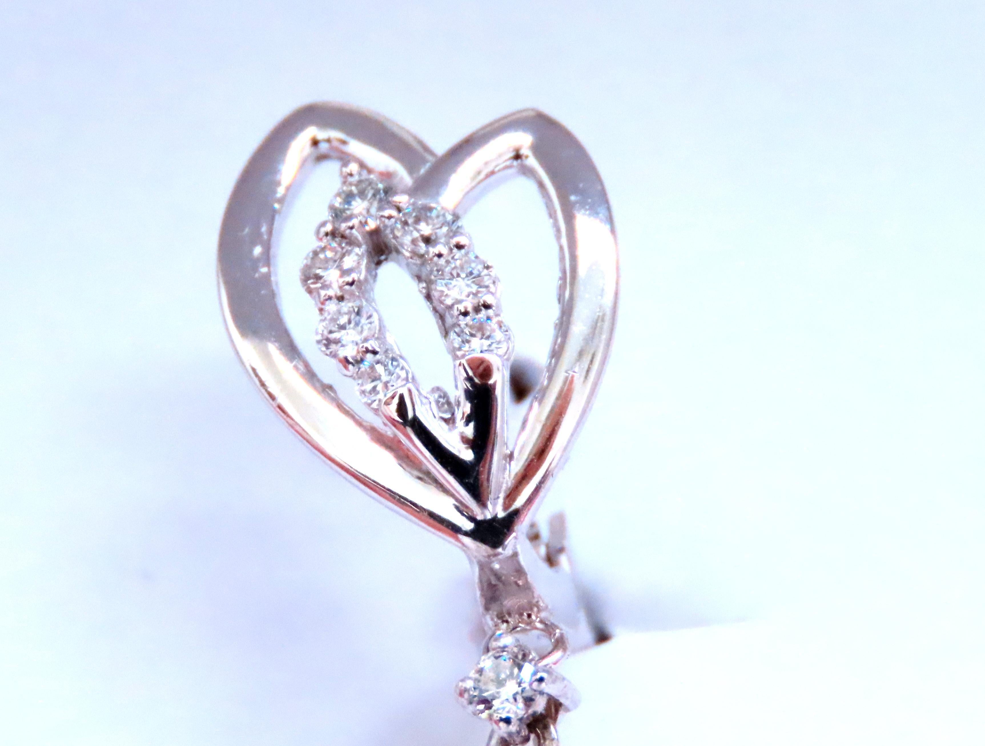 Dreistufige 2,10 Karat natürliche runde Diamant-Ohrhänger 14kt Gold 12378 (Moderne) im Angebot