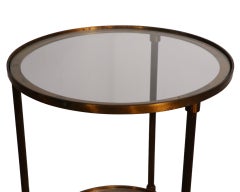 Three Tier Brass and Glass Etagere Display Shelf