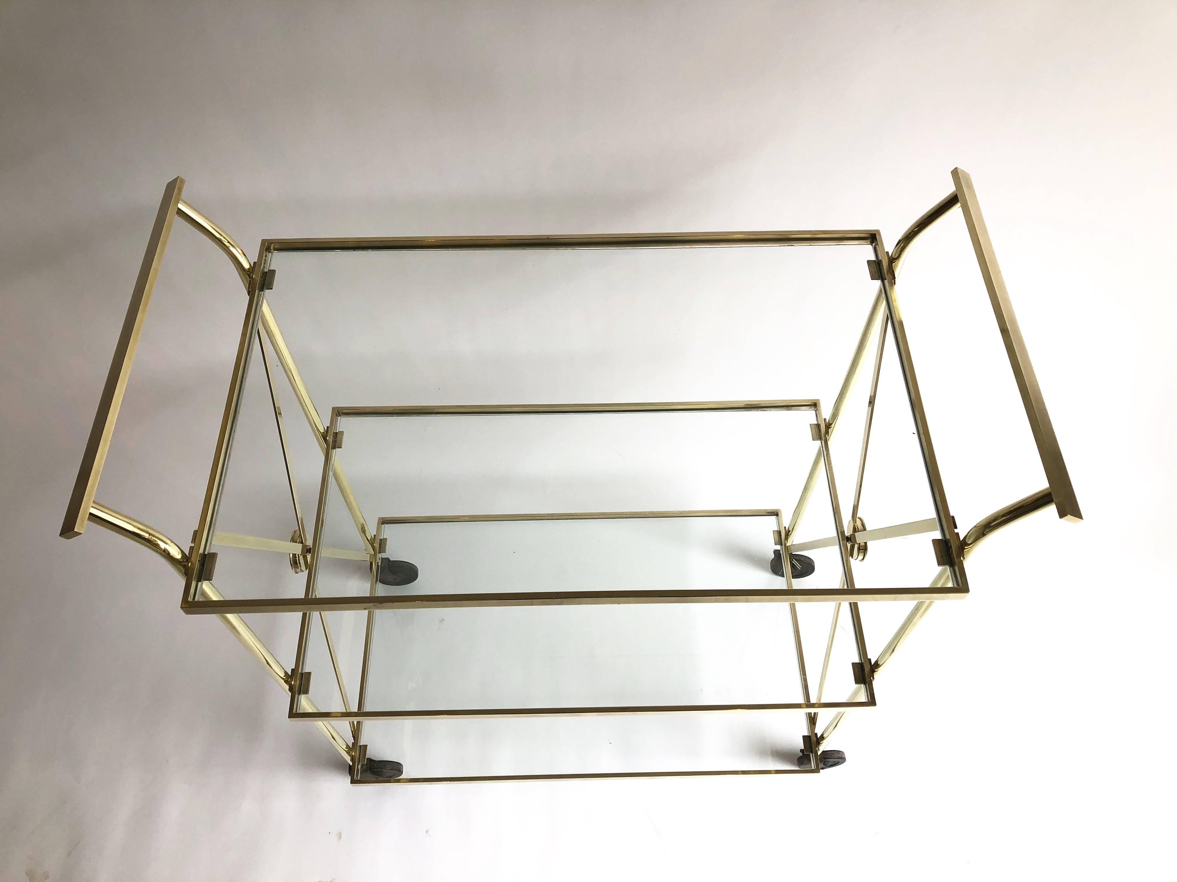 Three-Tier Brass Bar Cart 2