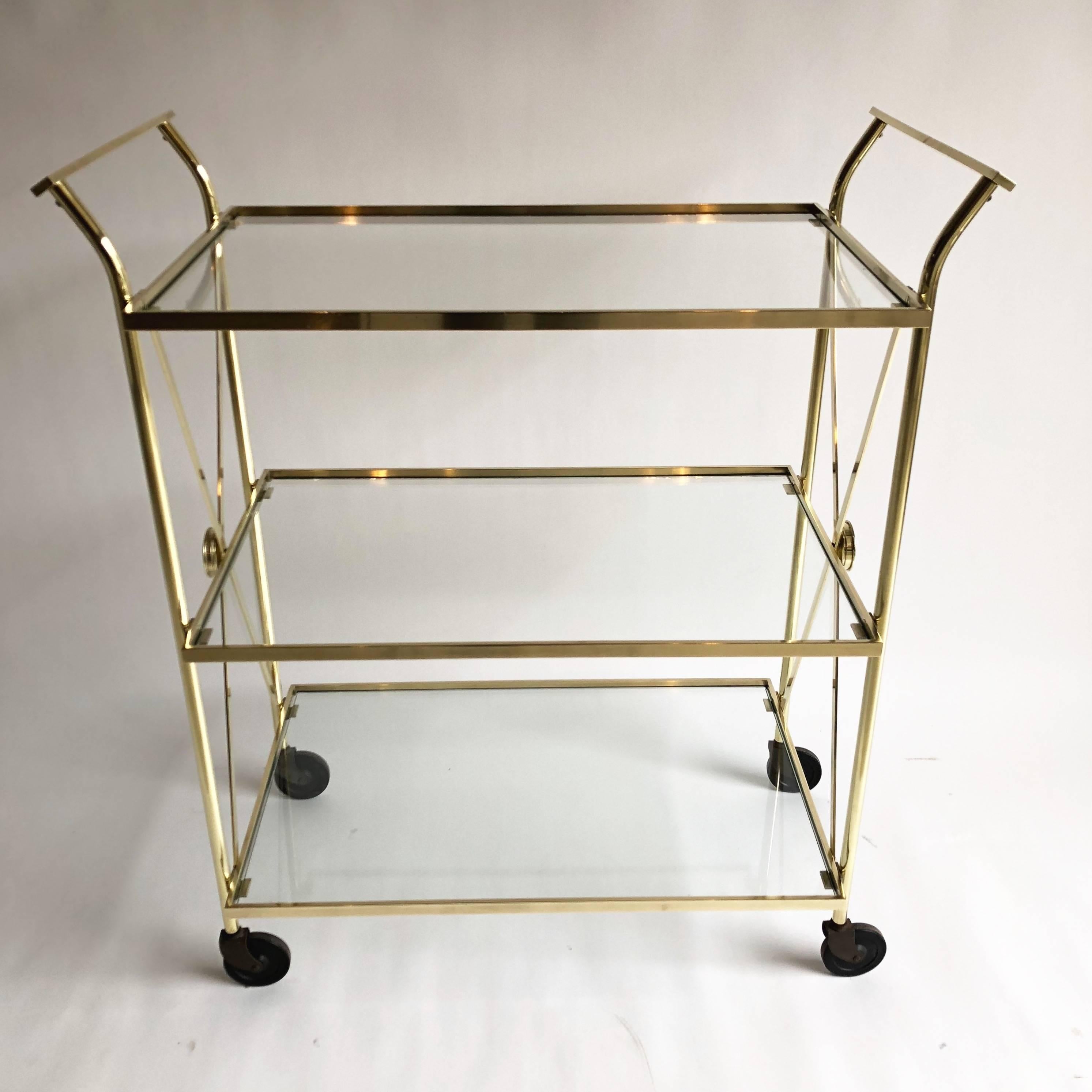 Three-Tier Brass Bar Cart 4