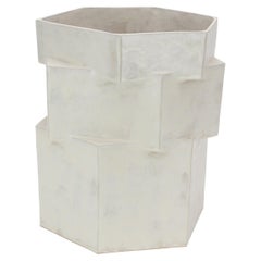 Three-Tier Ceramic Hex Planter in Cream by BZIPPY