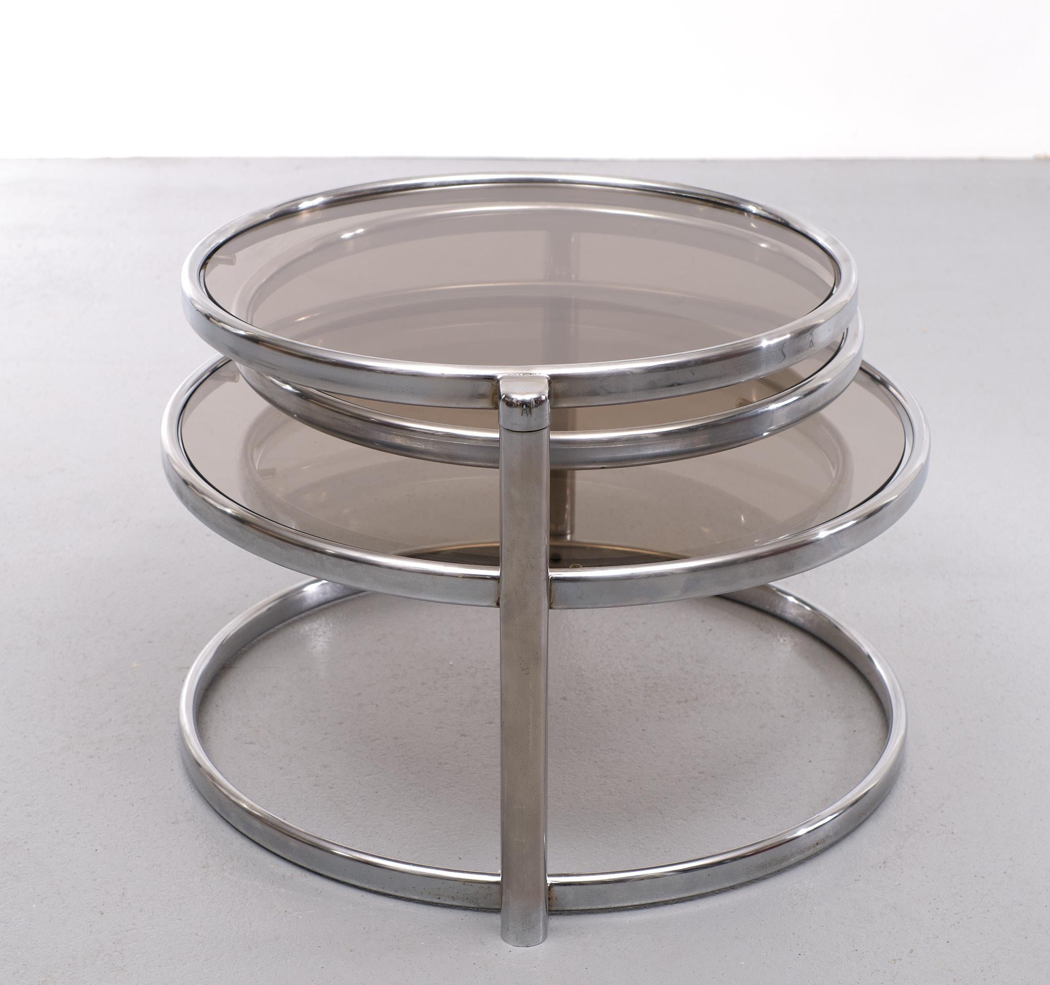 Late 20th Century Three Tier Coffee Table Attributed to Milo Baugman, 1970s