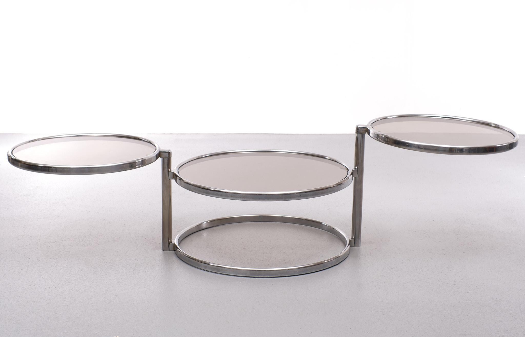 Three Tier Coffee Table Attributed to Milo Baugman, 1970s 2