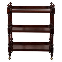 Three-Tier English Mahogany Server