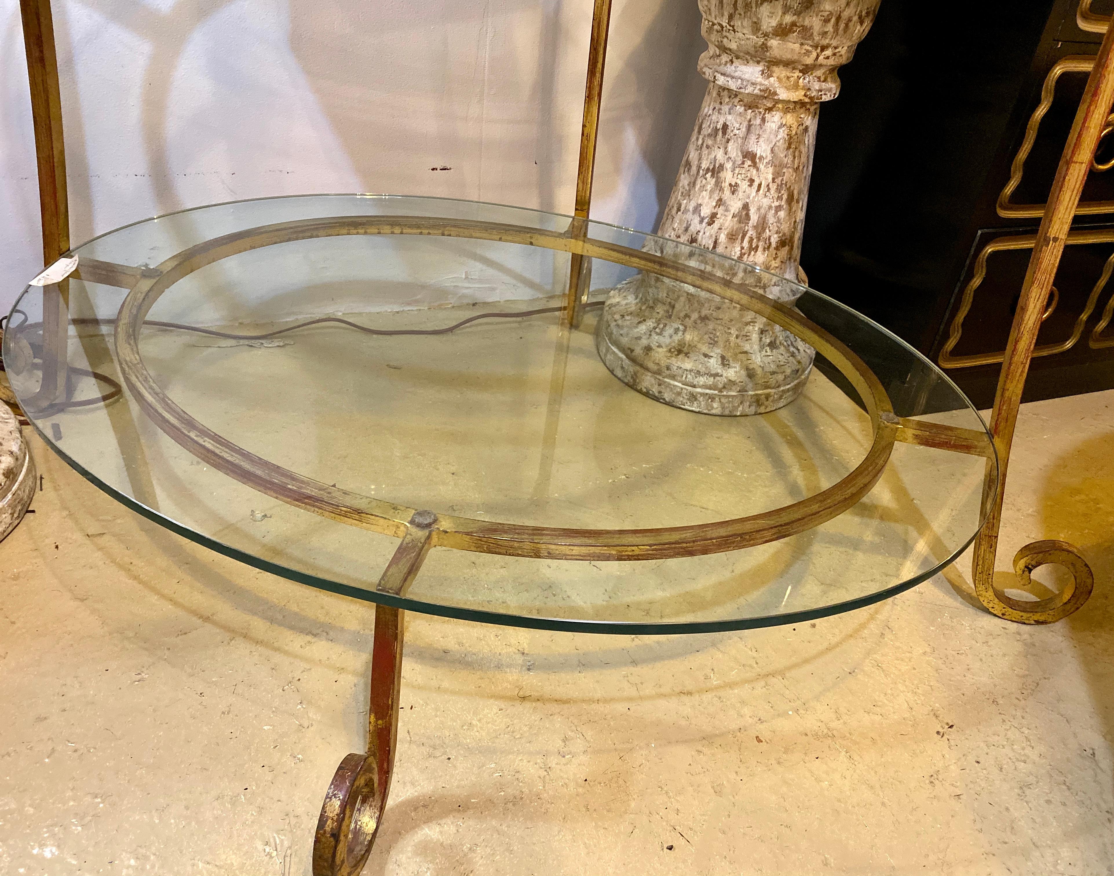 Palatial Mid Century Modern Gilt Metal Étagère Server Hollywood Regency Style For Sale 2