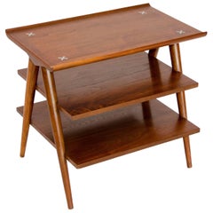 Three-Tier Magazine End Table American of Martinsville
