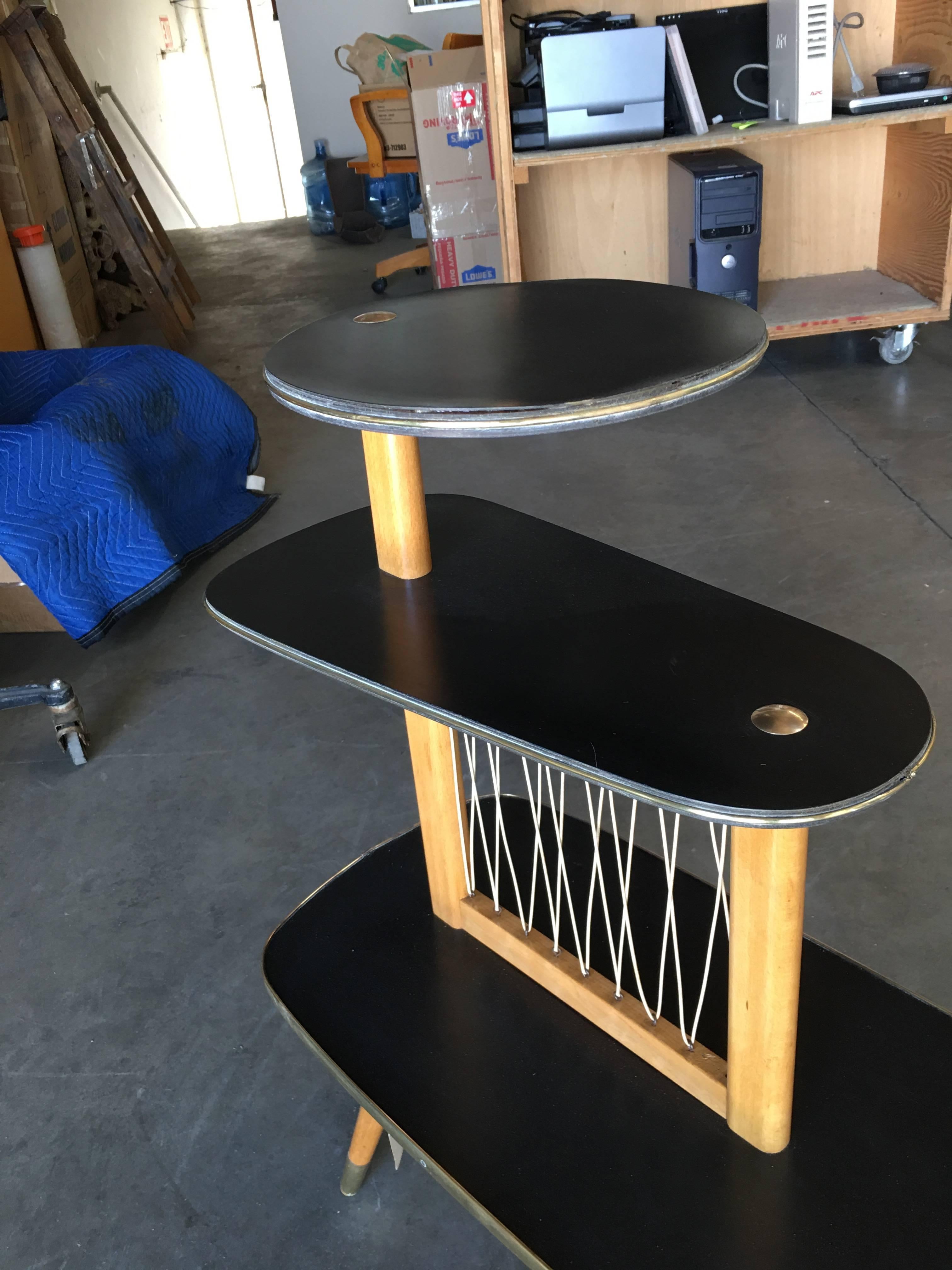 Three-Tier Midcentury French Side Tables, Set 5