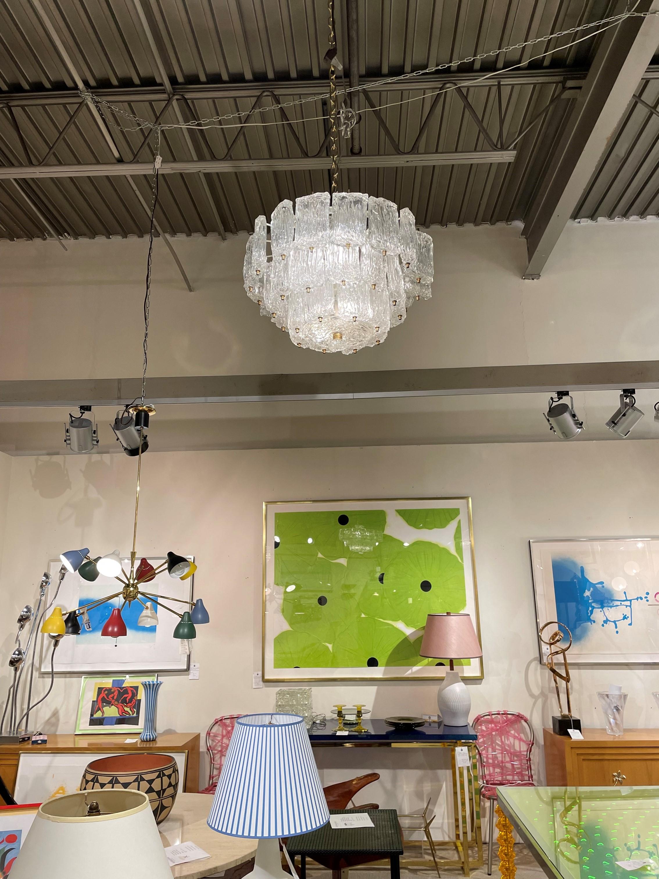 Luminaire à trois niveaux en verre de Murano par Barovier & Toso en vente 4