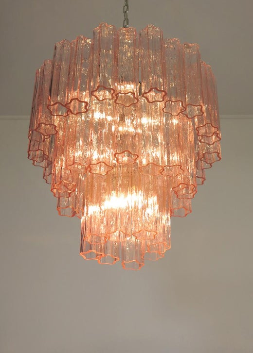 Three Tier Murano Glass Chandelier 48 Pink Glasses Mid Century Modern At 1stdibs - Pink Chandelier Orange Texas Three Tier Murano Glass Chandelier 48 Pink Glasses Mid Century Modern At 1stdibs - Pink Chandelier Orange Texas