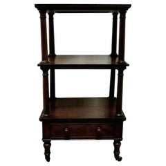Three Tier Regency Rosewood Whatnot with Drawer