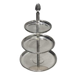 Three-tier silver serving stand from Ladurée – French work