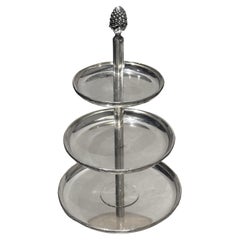 Three-tier silver serving stand from Ladurée – French work