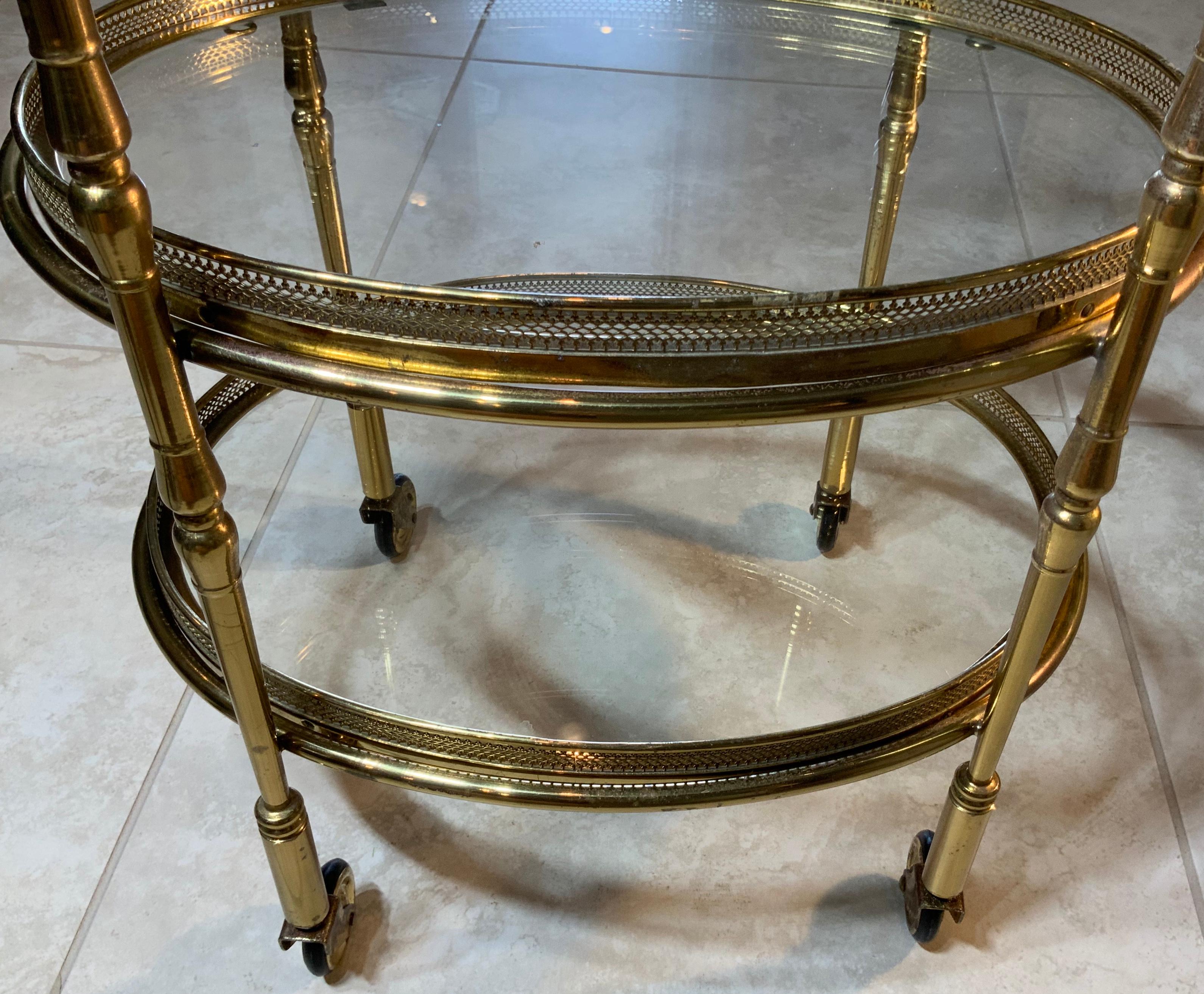 Three-Tier Solid Brass Vintage Desert Stand Table 3