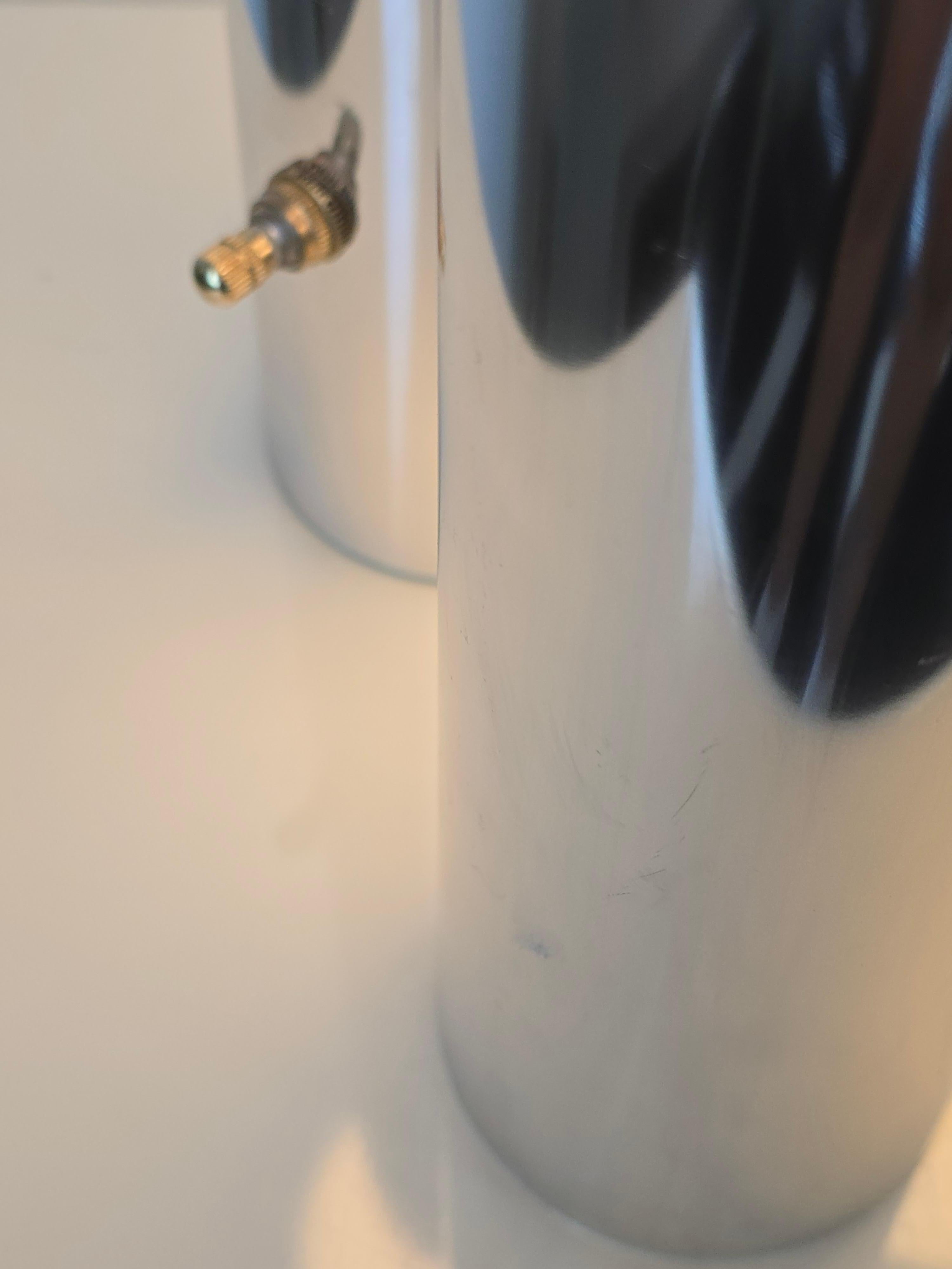 Three Tier Tubular Chrome 1970s Table Lamp 2