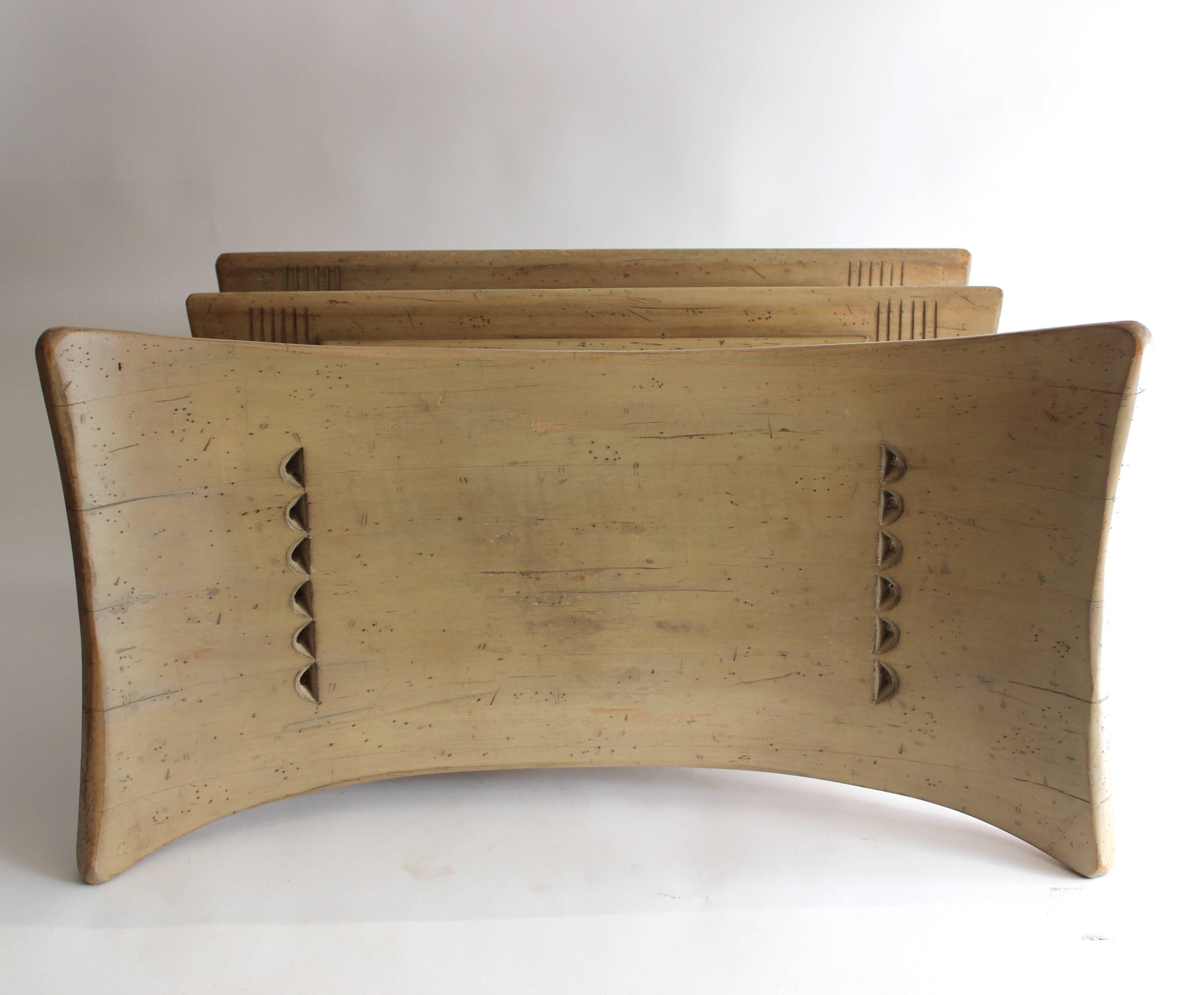 20th Century Three-Tier Wood Bench by Andre Groult For Sale