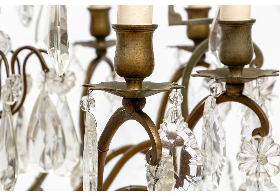 Three Tiered 12 Light Crystal Chandelier im Angebot 1