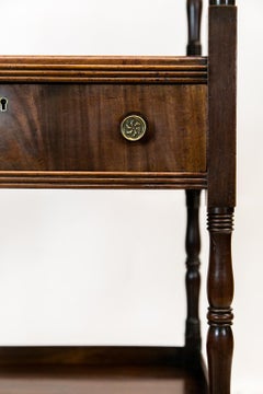 Three-Tiered Mahogany Serving Shelf